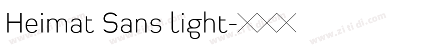 Heimat Sans light字体转换